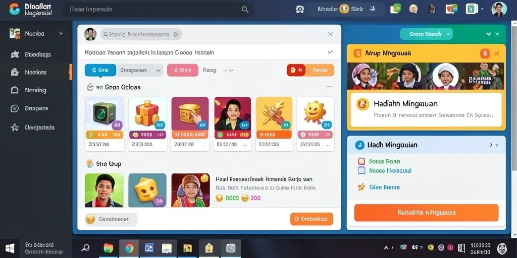 Tampilan antarmuka utama game yang intuitif.