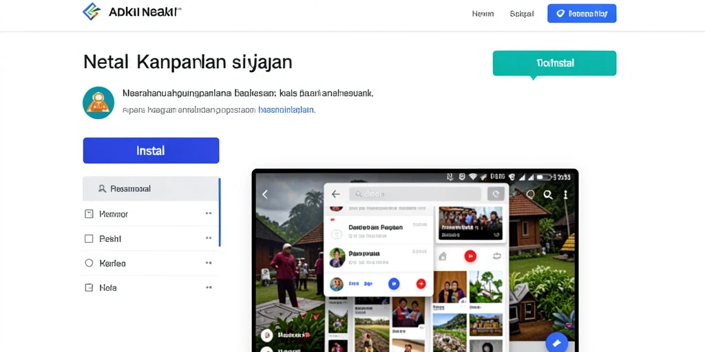 Tampilan antarmuka utama yang menarik dan mudah digunakan.