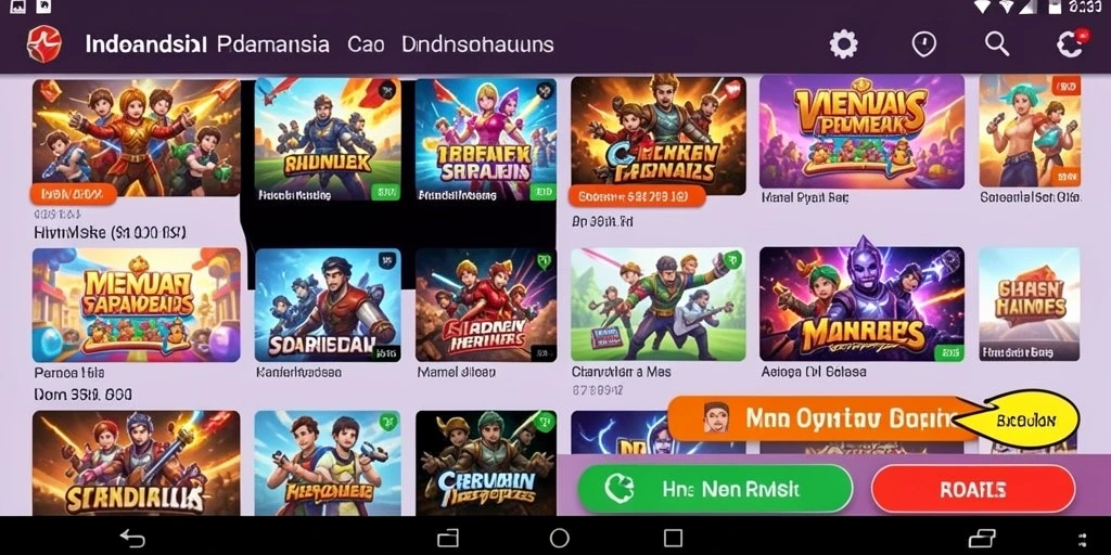Layar utama S9S9 dengan karakter unik.