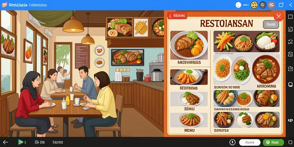 Tampilan awal yang memikat dengan menu intuitif.